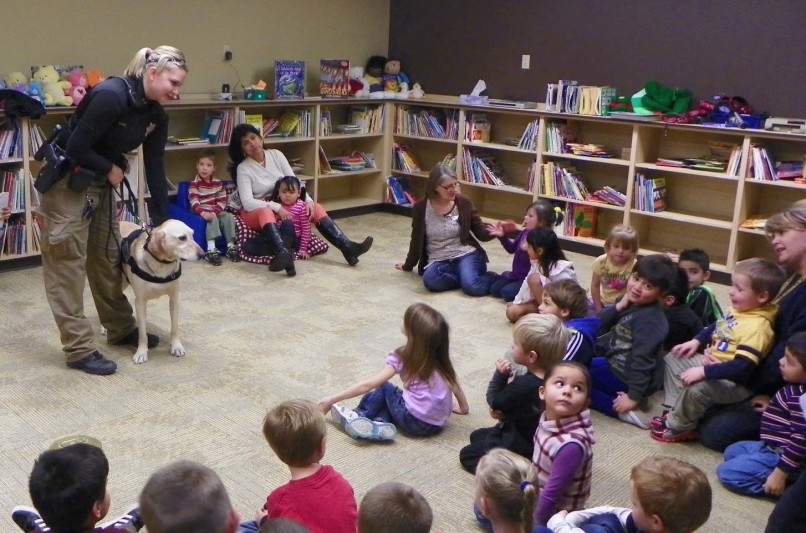 Deputy and K9 Partner Visit County CDC in Green River