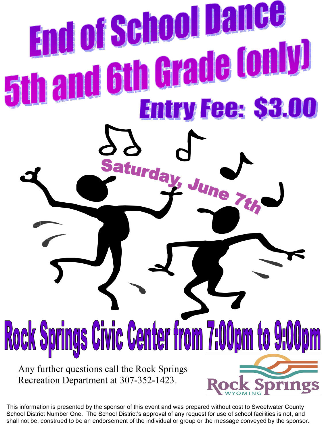 Civic Center Programs this Saturday include Huck Finn Fishing Derby and 5th & 6th Grade End of School Dance