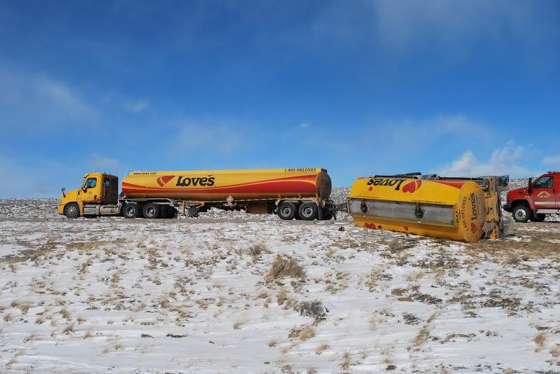 Wyoming Highway Patrol investigating commercial vehicle crash and spill on Interstate 80