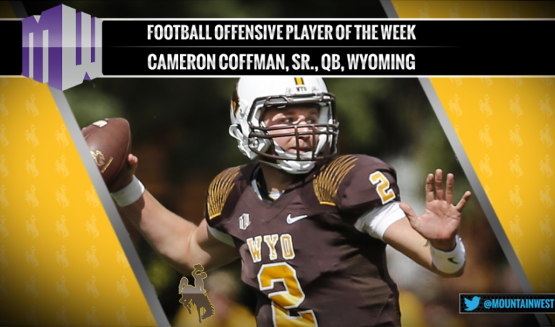 Wyoming QB Cameron Coffman Named MW Offensive Player of the Week