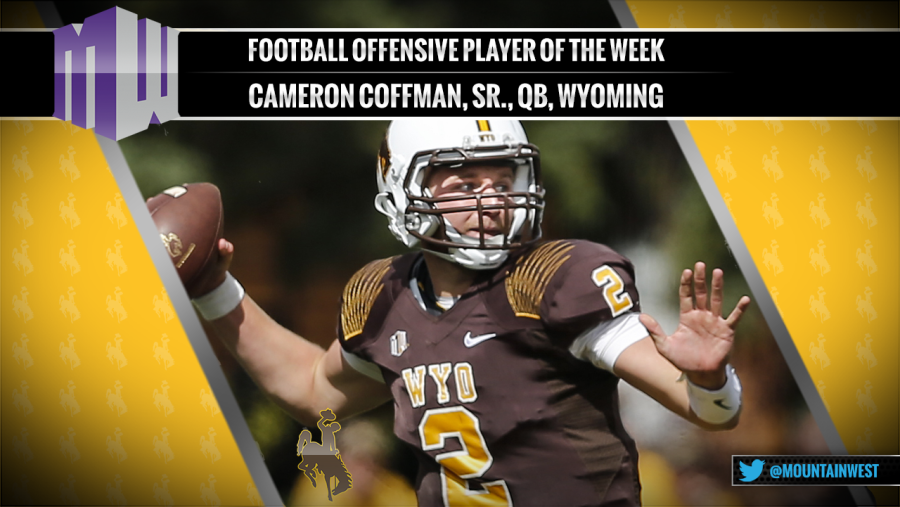 Wyoming QB Cameron Coffman Named MW Offensive Player of the Week