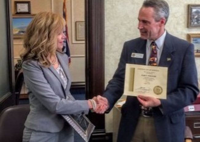 Wyoming Secretary of State Ed Murray Recognizes Deputy Secretary of State Karen Wheeler for 30 Years of Service