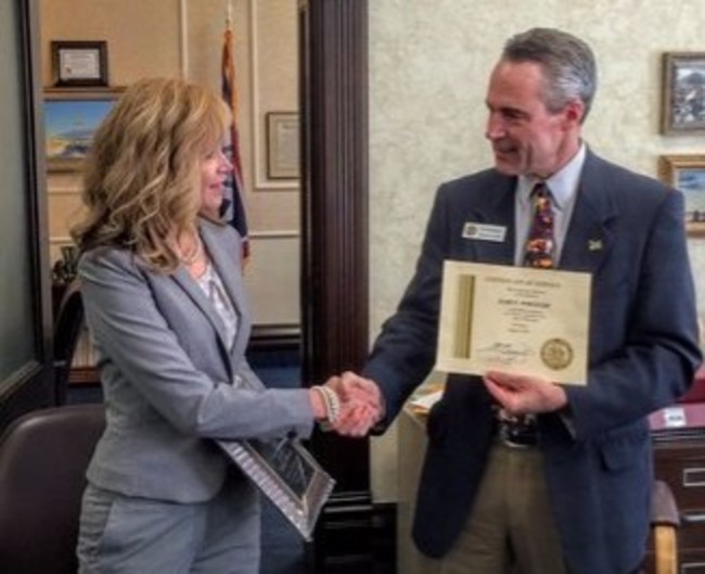 Wyoming Secretary of State Ed Murray Recognizes Deputy Secretary of State Karen Wheeler for 30 Years of Service