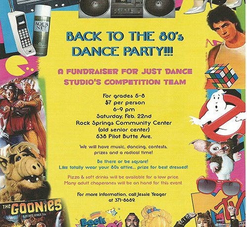 80’s Dance Party slated for Saturday