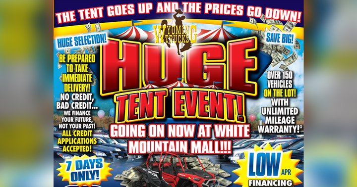 Come Check Out Wyoming Trucks and Cars Huge Tent Event