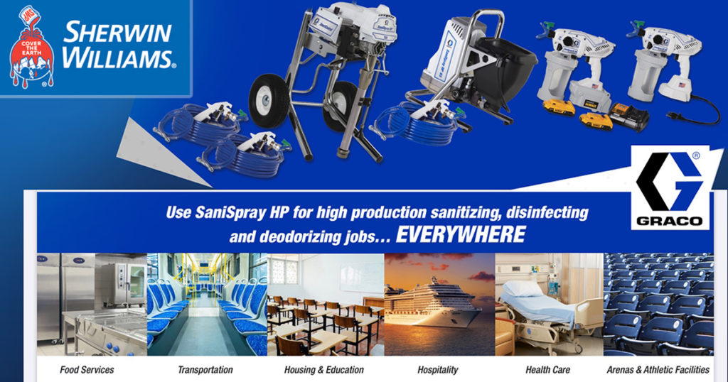 Sherwin-Williams Offering Sanitation Equipment