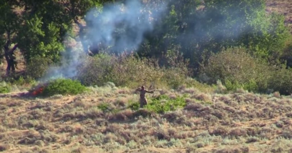 VIDEO: Sparks Ignite Fire After Hunter’s Arrow Ricochets Off Rock