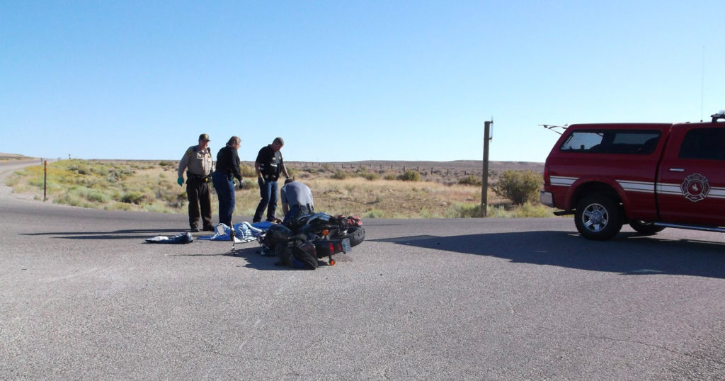 Motorcycle Chase Extends into Sweetwater County, Ends in Crash and Arrest
