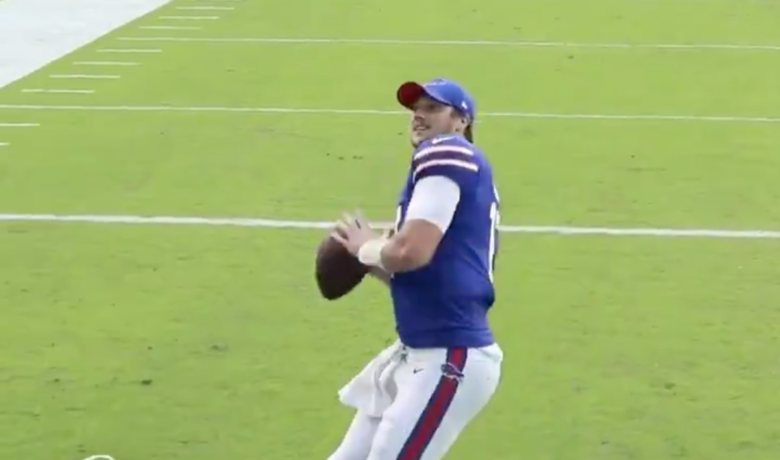 [VIDEO] Josh Allen Celebrates Big Win by Throwing Game Ball to Mom