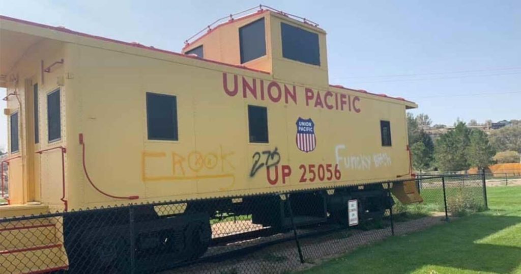 Evers Park Train Caboose Vandalized Earlier this Week