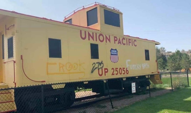 Evers Park Train Caboose Vandalized Earlier this Week