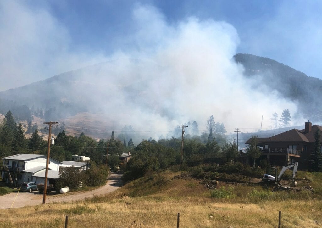 Wildfire Burning at Base of Casper Mountain; Evacuations in Progress
