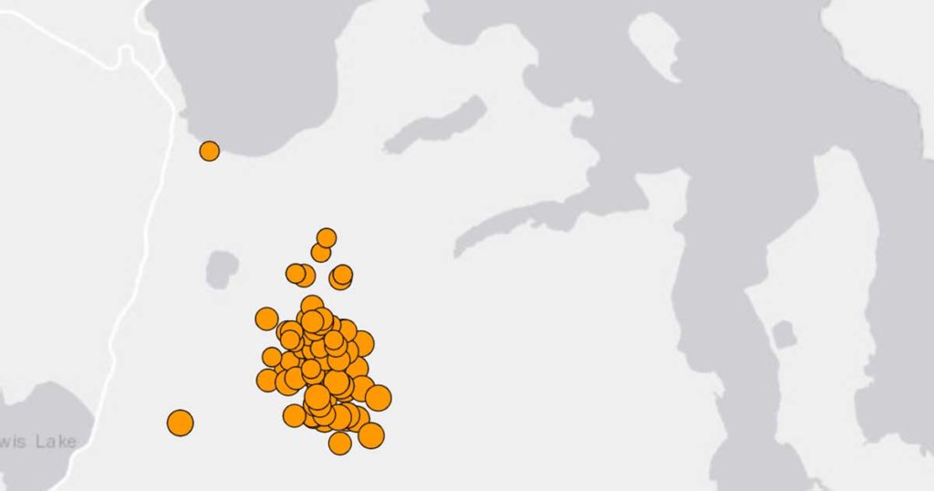 Over 90 Earthquakes in 24 Hours Reported Near Yellowstone Lake