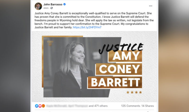 Barrasso, Enzi, Cheney Respond to Amy Coney Barrett Confirmation to the U.S. Supreme Court