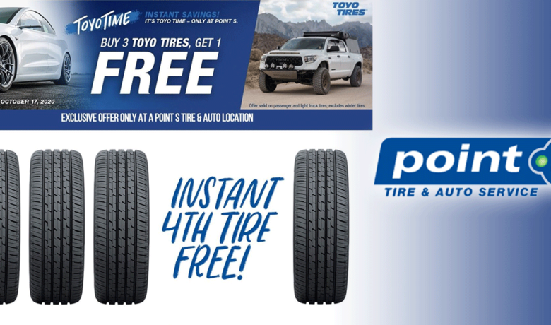 Buy 3 Get 1 FREE on Toyo Tires at Tire Den