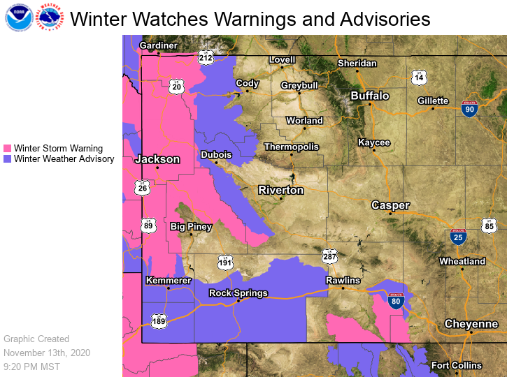 Sweetwater County Under Winter Weather Advisory Through Saturday Night