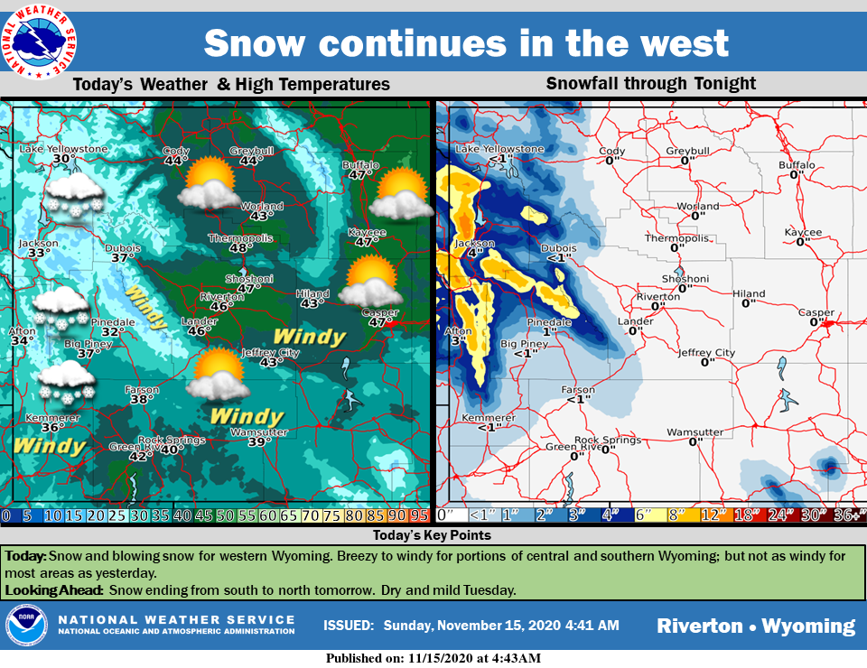 Mostly Cloudy with a High Near 41
