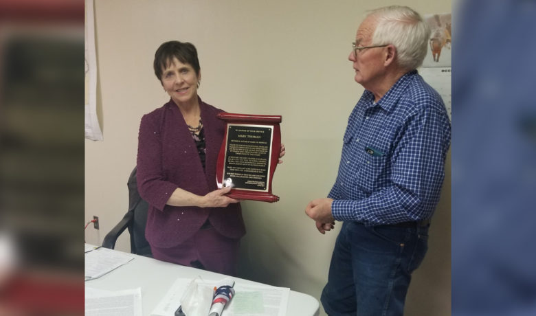 Thoman Honored for 20 Years of Service on Conservation District