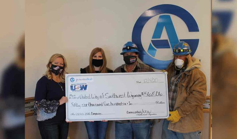 United Way Receives $56,506 From Genesis Alkali Employees