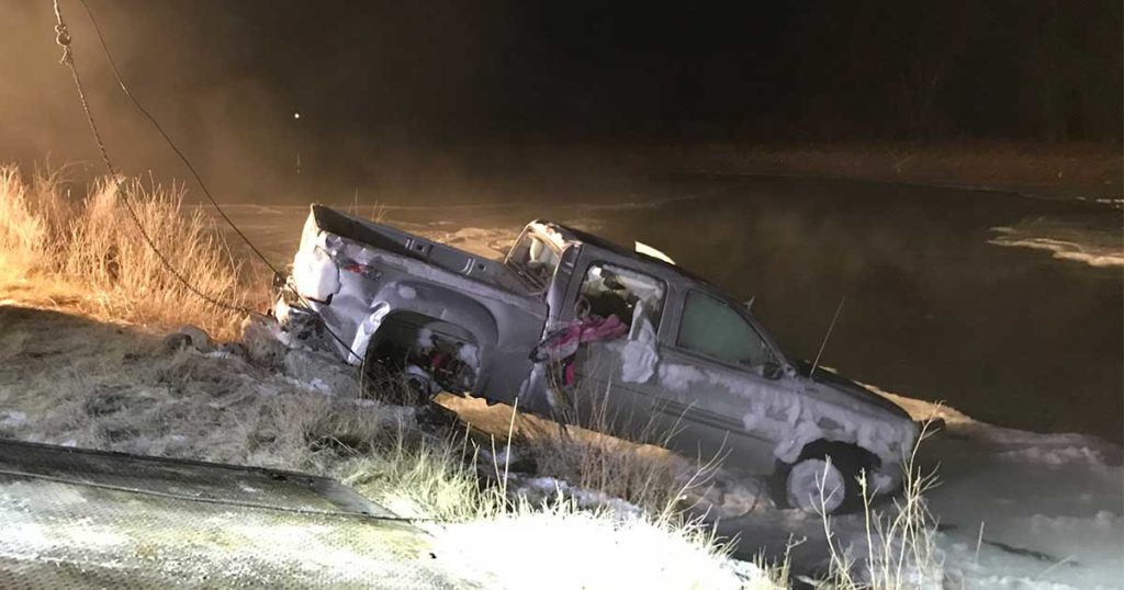 Sublette County Sheriff’s Office and Tip Top Search and Rescue Respond to a Vehicle in Icy Water