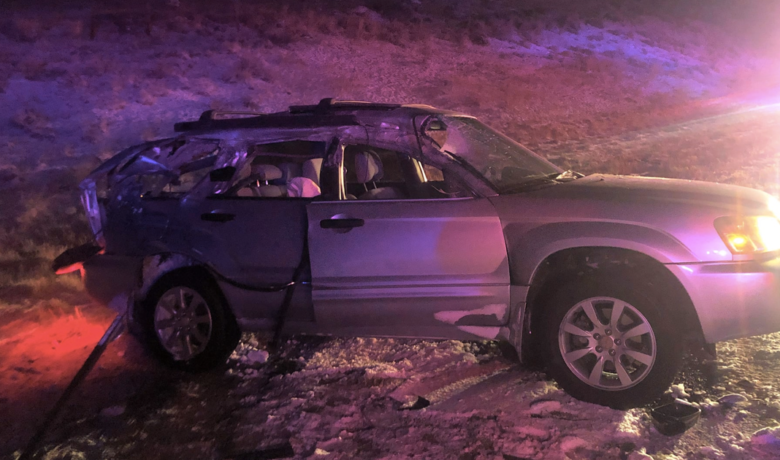 Plow Truck Hit by Passenger Vehicle Near Riverton