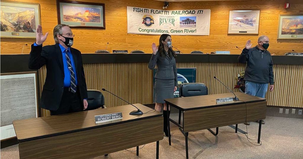 Green River City Council Members Take the Oath of Office