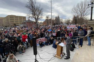 Hundreds Gather for Anti-Cheney Rally Outside Capitol Held by Fla. Rep. Matt Gaetz (PHOTOS)