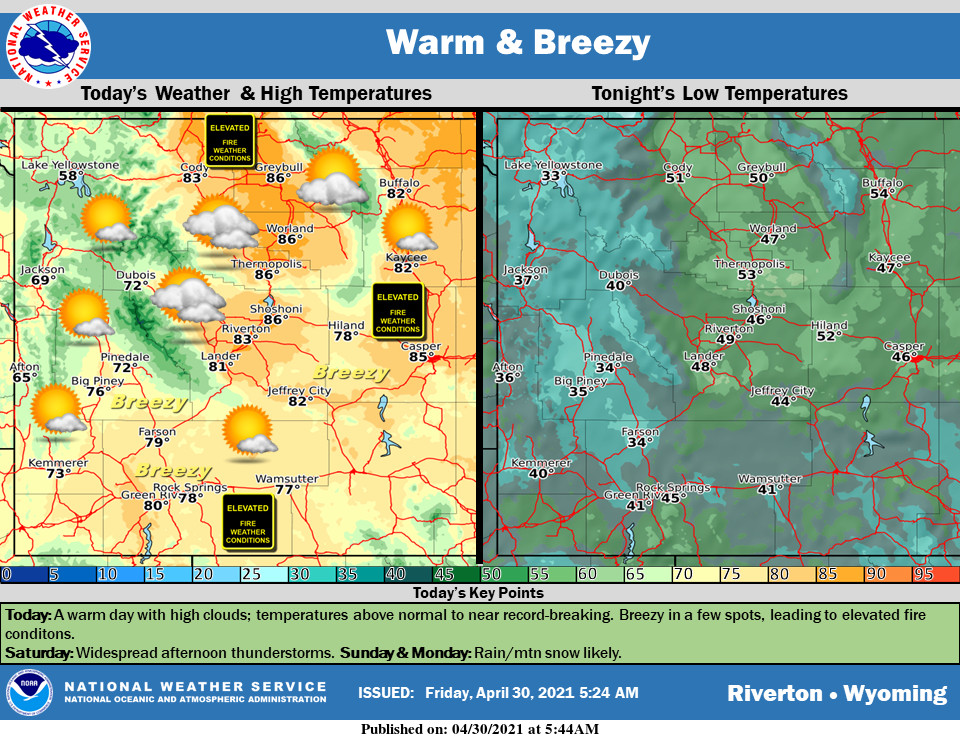 Increasing Clouds with a High Near 58
