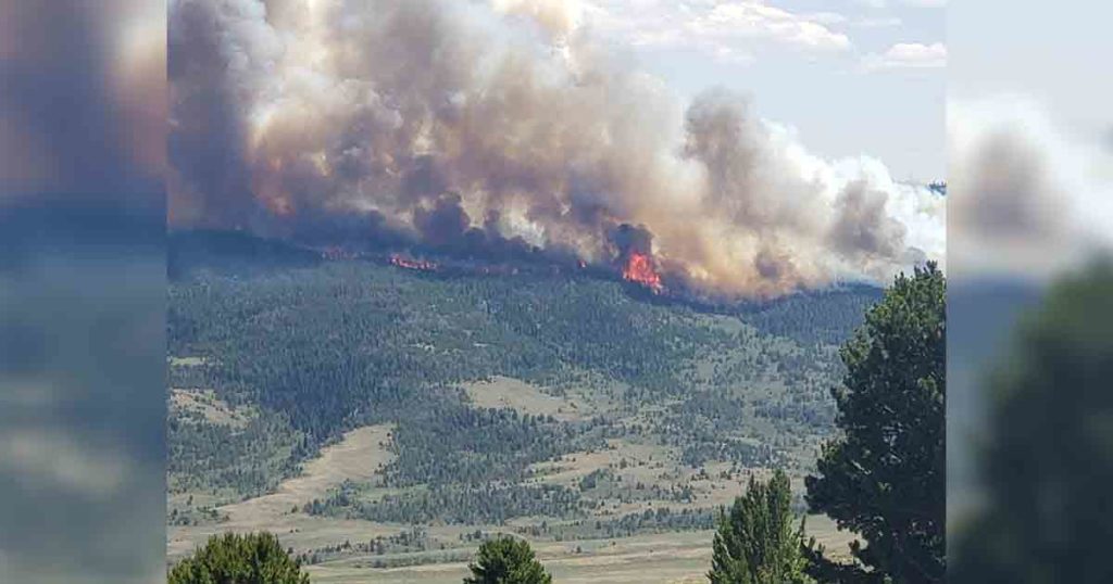 Sweetwater County Fire Department Monitoring Fire Near Pine Mountain