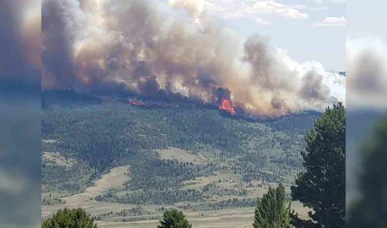 Sweetwater County Fire Department Monitoring Fire Near Pine Mountain