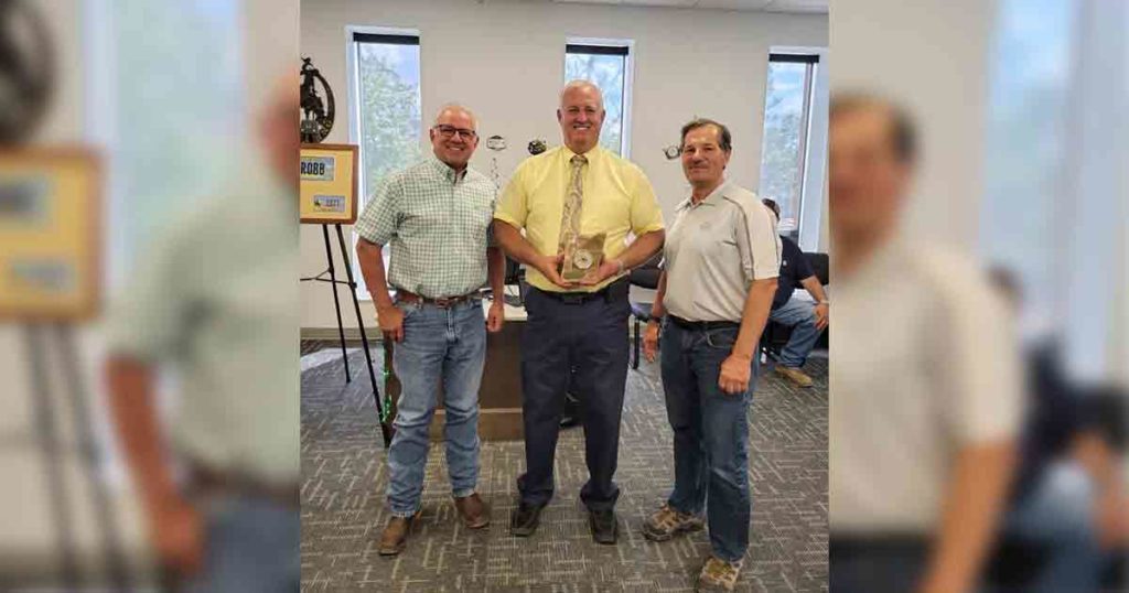 County Treasurer Receives Special Retirement Gift from Trona Mine Representatives