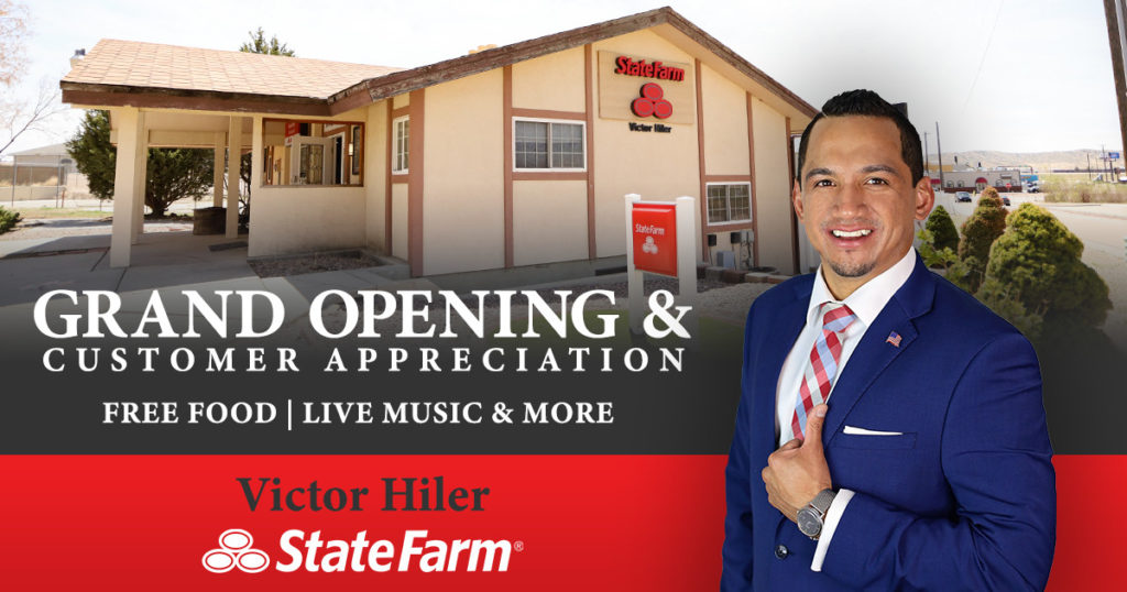 GRAND OPENING & CUSTOMER APPRECIATION: Victor Hiler State Farm Agent; Celebrate with Food & Fun!