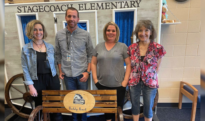 Woman’s Club Donates Benches to Stagecoach and Northpark Elementary Schools