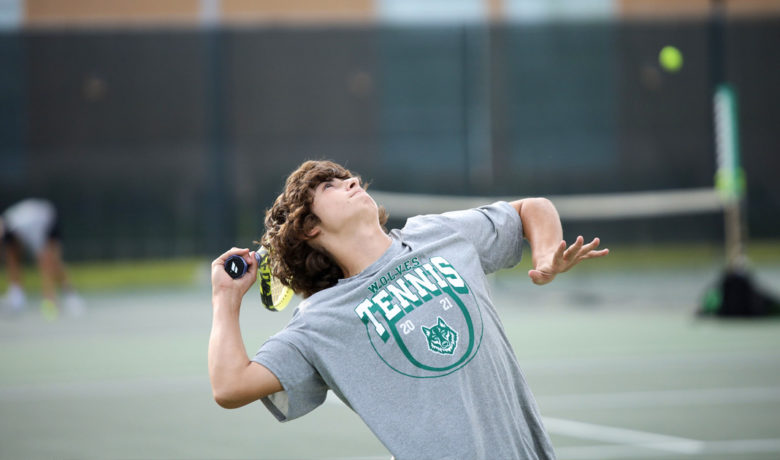 Wolves Tennis Battles Cheyenne Schools in Doubleheader