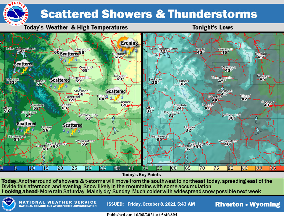 Mostly Cloudy with a High Near 58