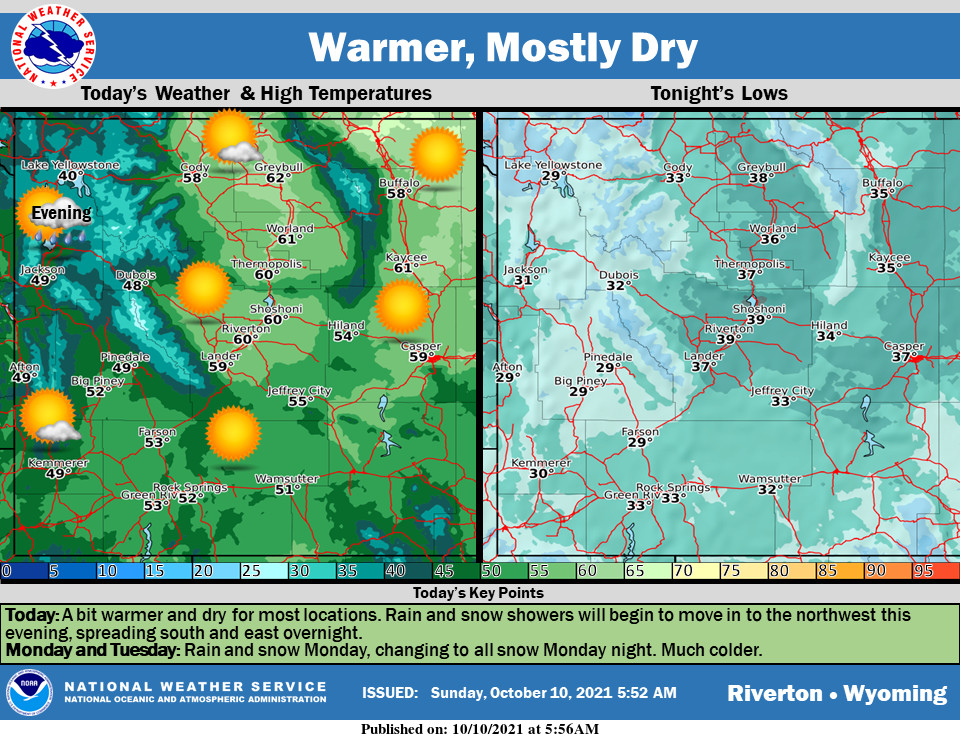 Mostly Cloudy with a High Near 53