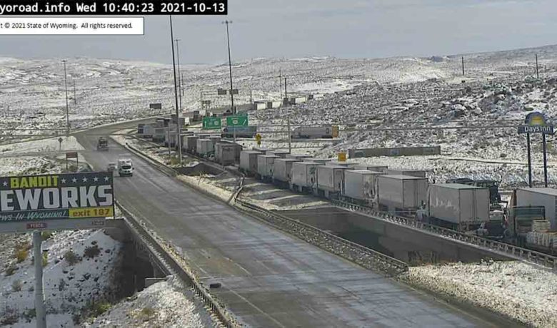 PHOTOS: WYDOT Works to Clear Roads after First Snow Storm