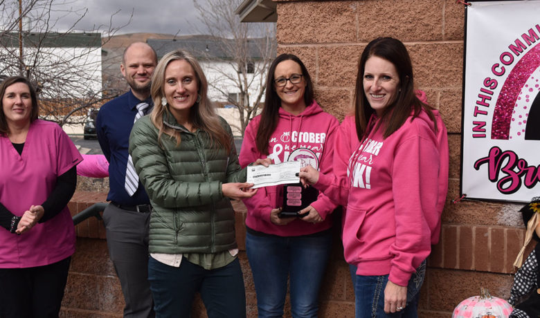 Trona Valley Credit Union Wins Paint the Town Pink Green River Contest