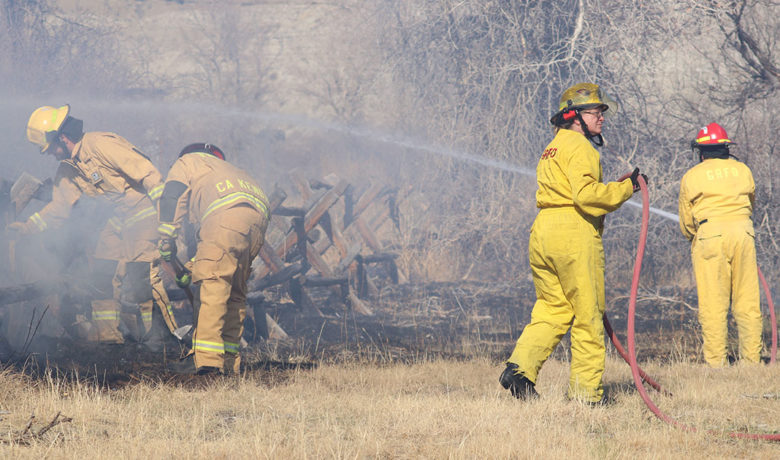 Green River Fire Department Stops Bush Fire at Scotts Bottom