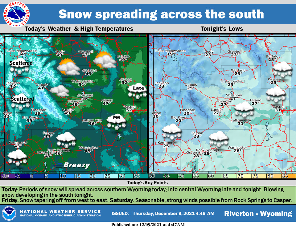 Snow With a High Near 32