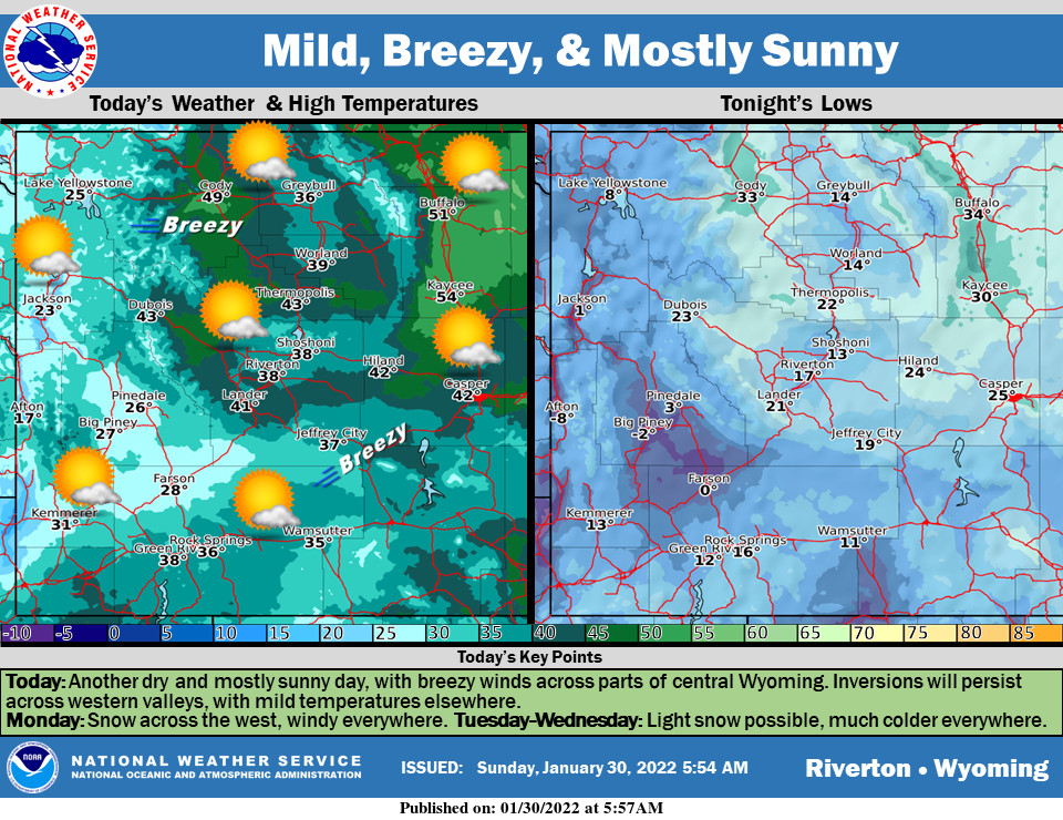 Sunny with a High Near 38