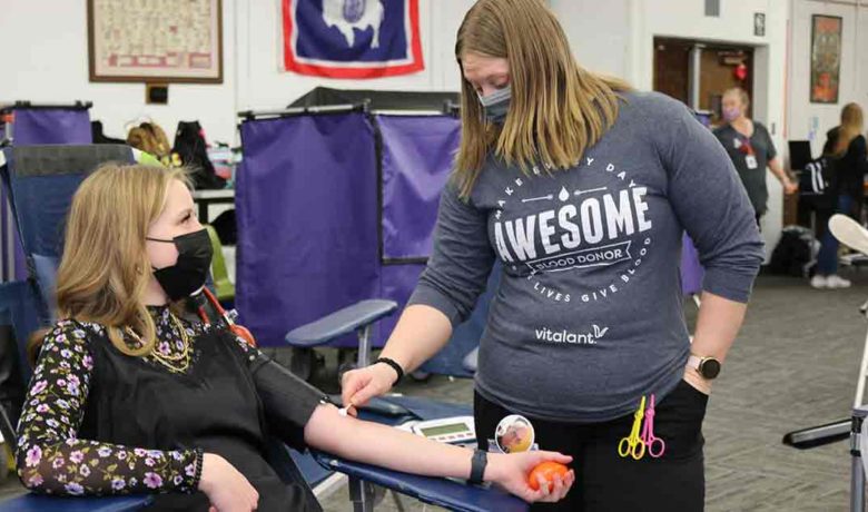 Tiger and Wolf Pride Shown During Blood Drive Challenge