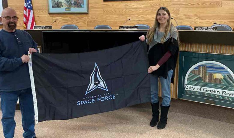 Green River Receives Space Force Flag