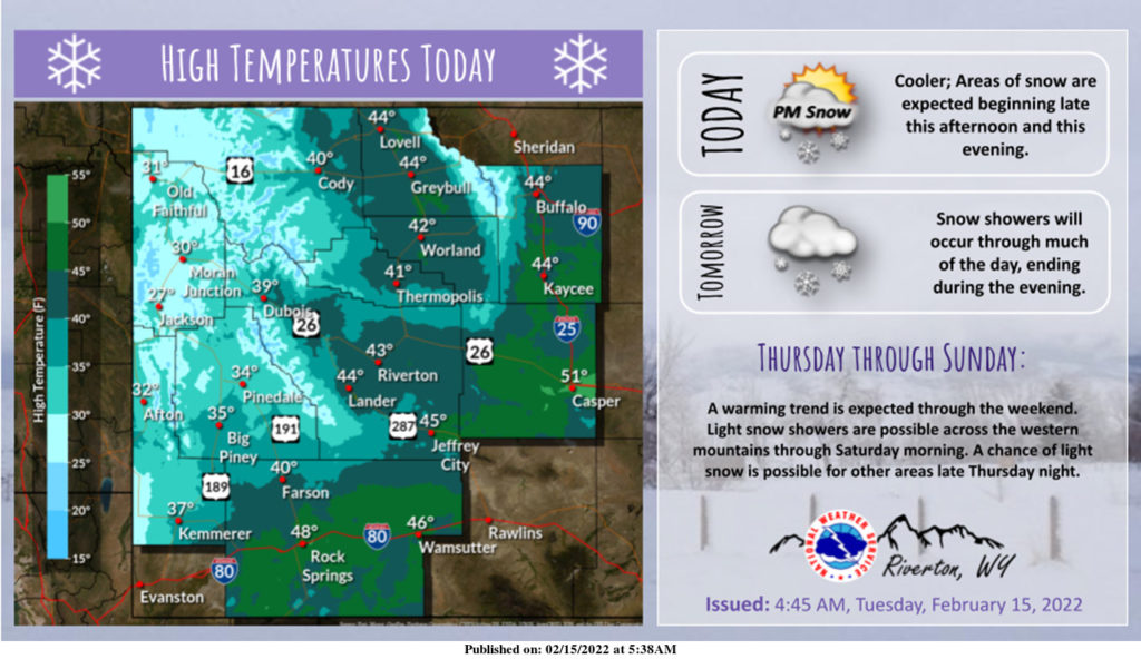 Mostly Cloudy with a High Near 48