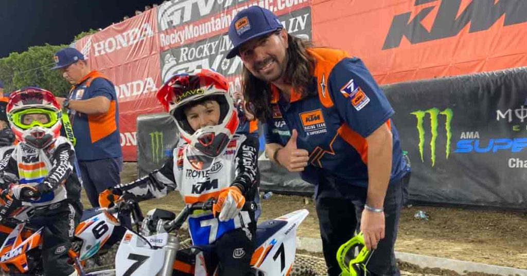 Young Motocross Racer Competes in  KTM Junior SuperCross Challenge