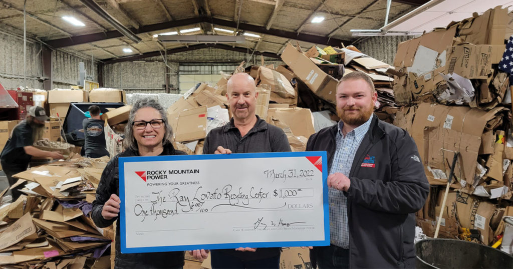 Recycling Center Receives Donation From Rocky Mountain Power