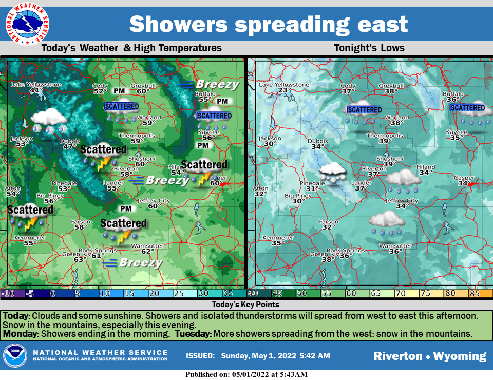 Mostly Cloudy with a High Near 62