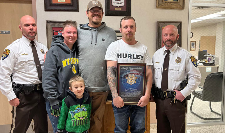 Pasborg Receives Sheriff’s Commendation for Heroic Acts in House Fire