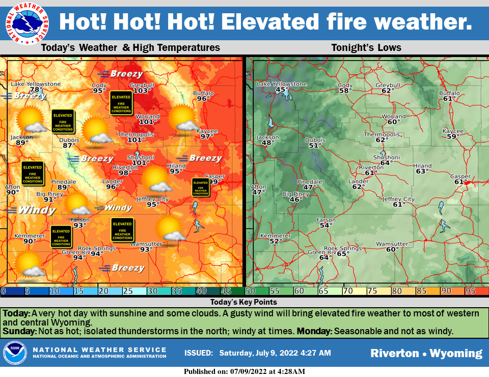 Sunny With a High Near 93