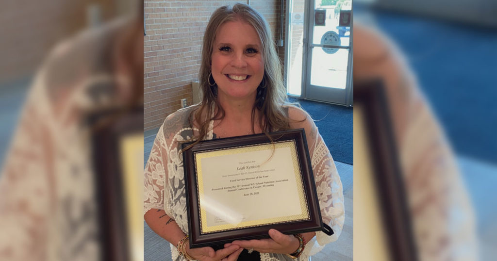 SCSD No. 2’s Leah Kenison Honored as Food Service Director of the Year